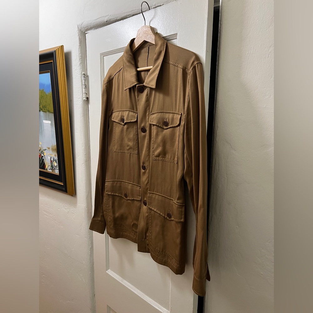 Zara brown trench shirt